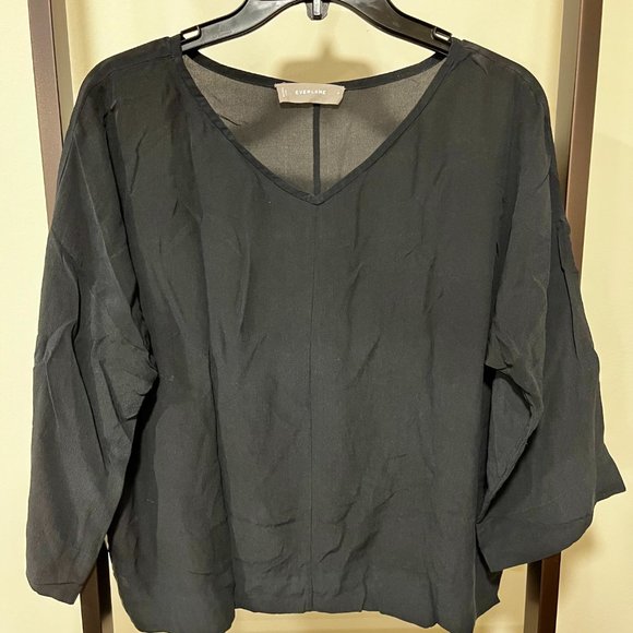 Everlane Silk V-Neck Blouse - Picture 6 of 8